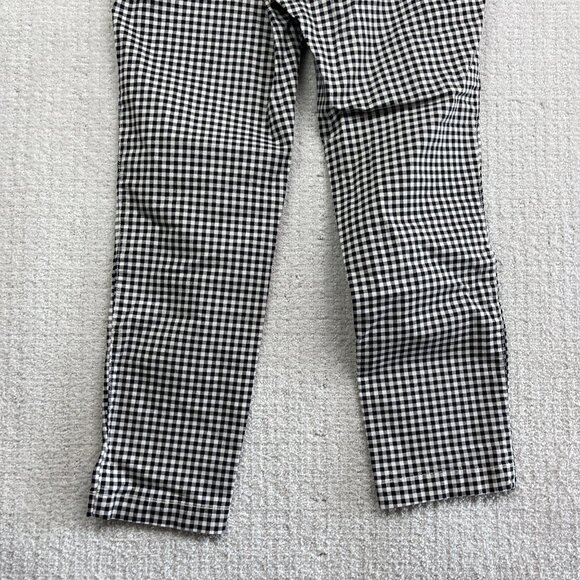 GAP Slim City Crop Pants Black & White Gingham Plaid Women’s Size 4 Casual - Picture 11 of 11
